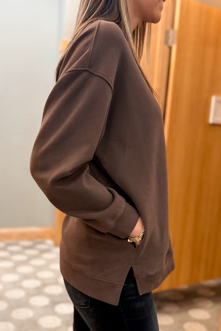 Side Slit Sweatshirt