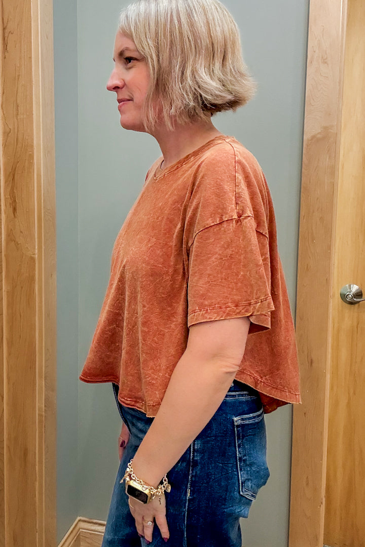 Crinkle Wash Flow Tee
