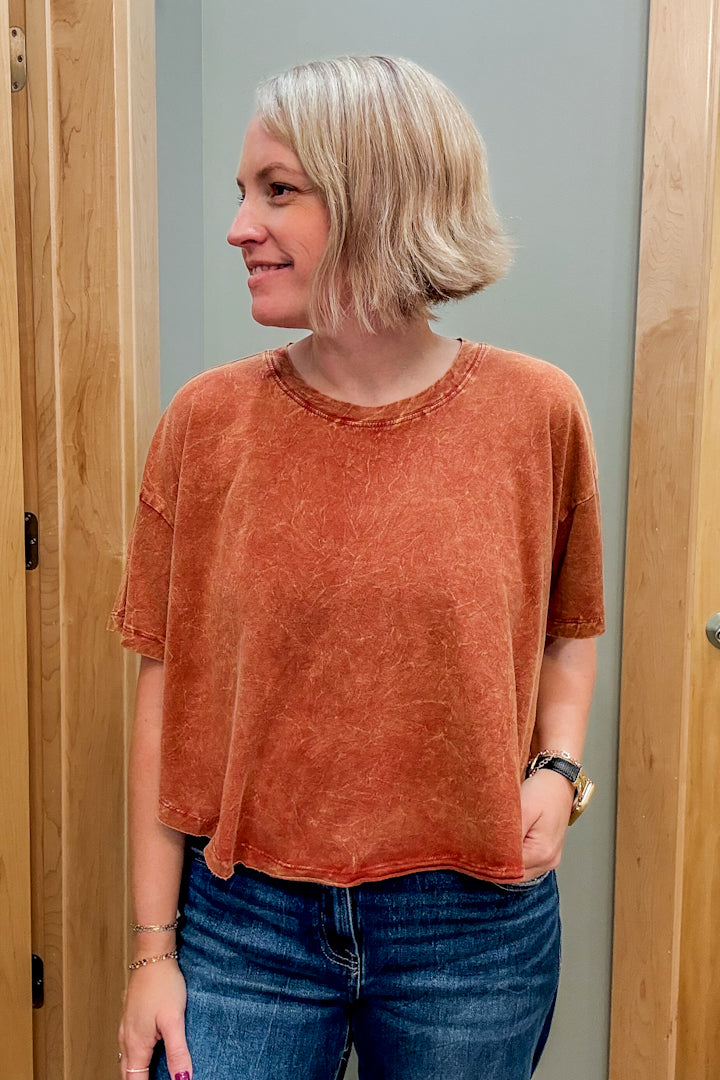 Crinkle Wash Flow Tee
