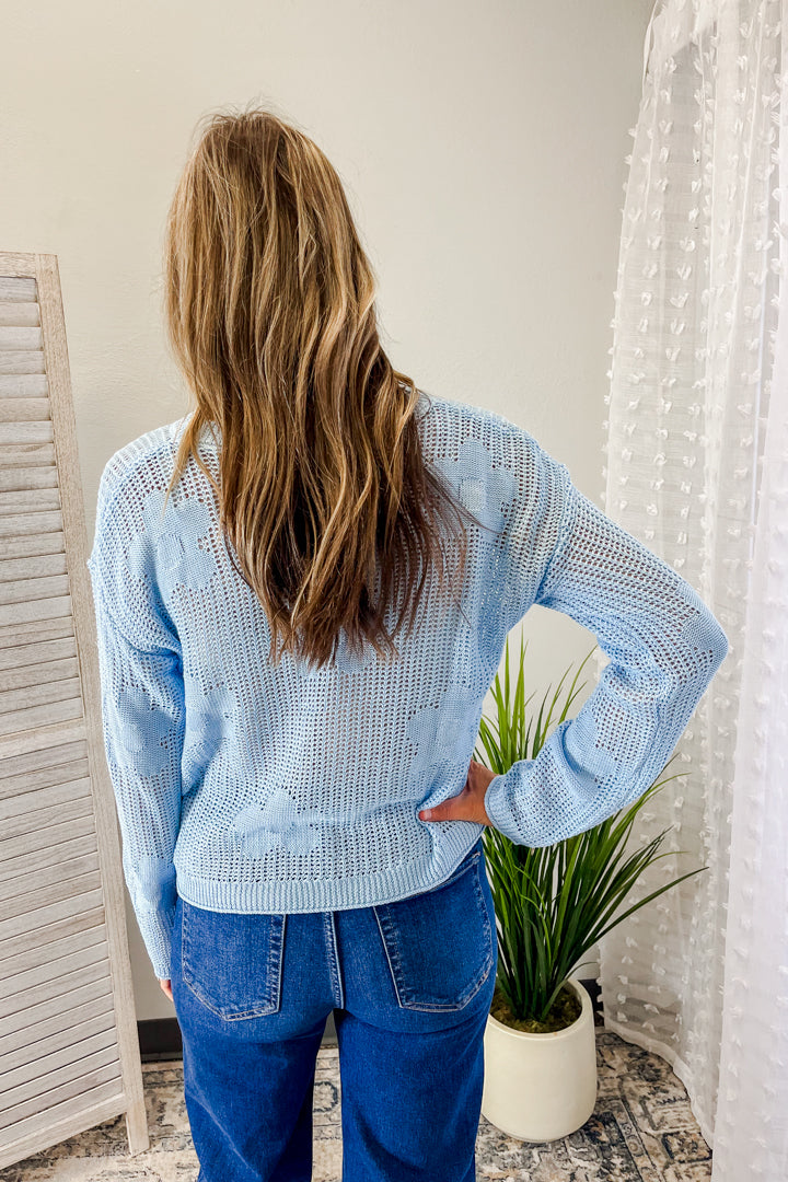 Knit Flower Sweater