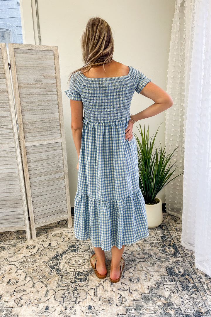 Gingham Midi Dress