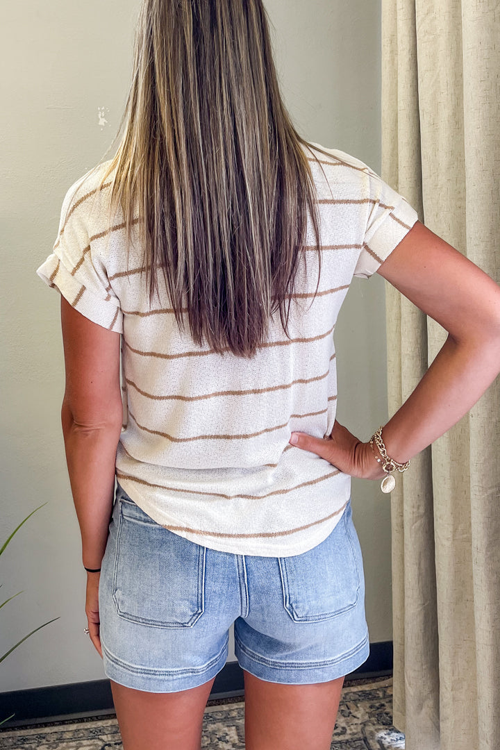 Stripe Round Neck Top