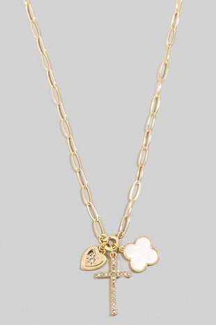 Clover Cross Necklace