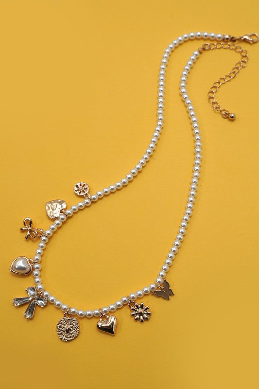 Pearl & Charm Necklace