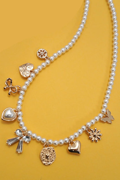 Pearl & Charm Necklace