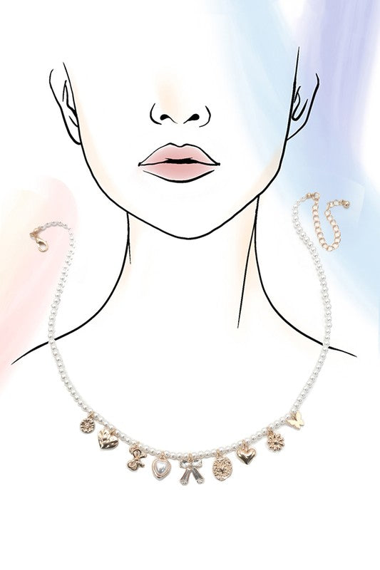 Pearl & Charm Necklace