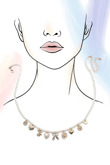 Pearl & Charm Necklace