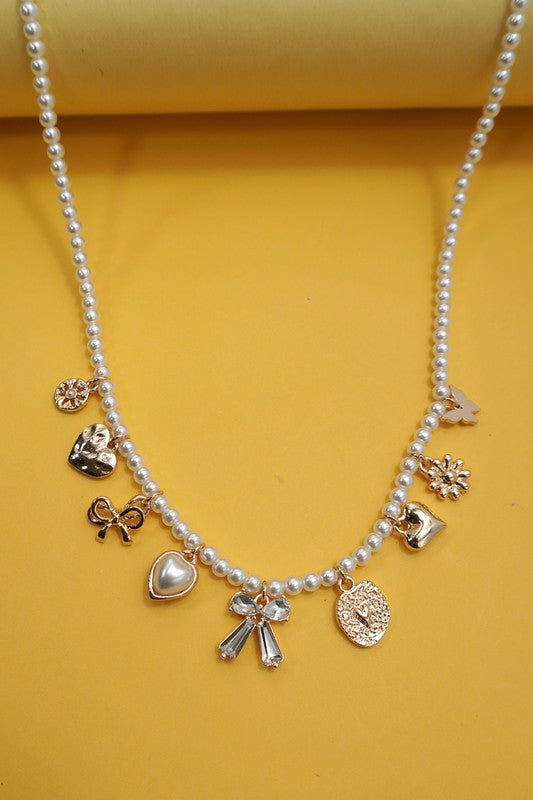 Pearl & Charm Necklace