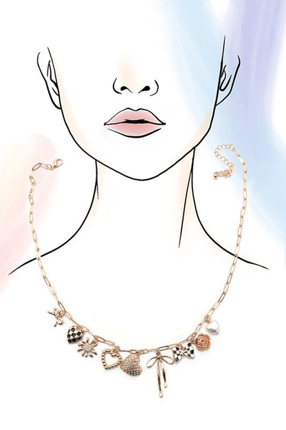 Checker Charm Necklace