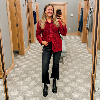 Velvet Collared Shirt