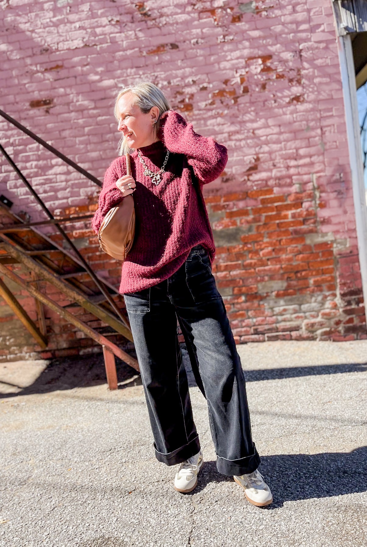Dark Red Sweater | KEY Boutique | Nappanee Indiana – K.E.Y. Boutique