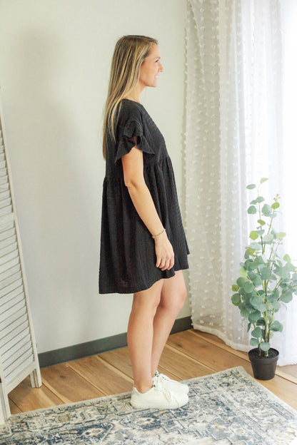 Textured Mini Dress