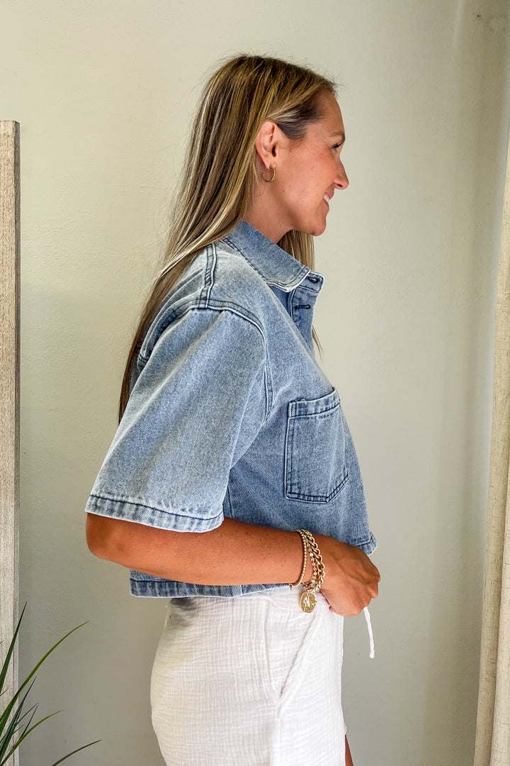 Cropped Denim Jacket