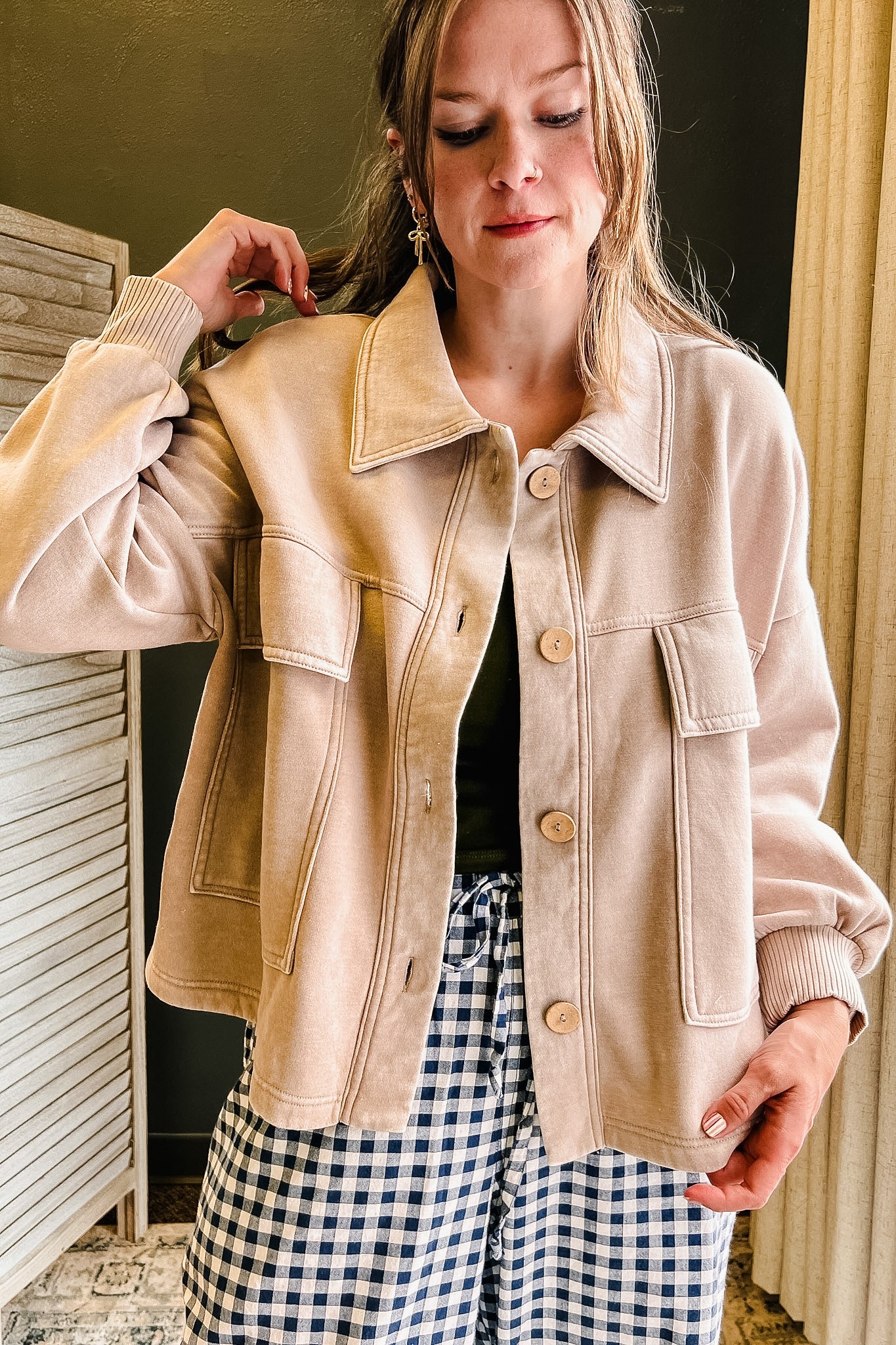 Fleece Cropped Shacket
