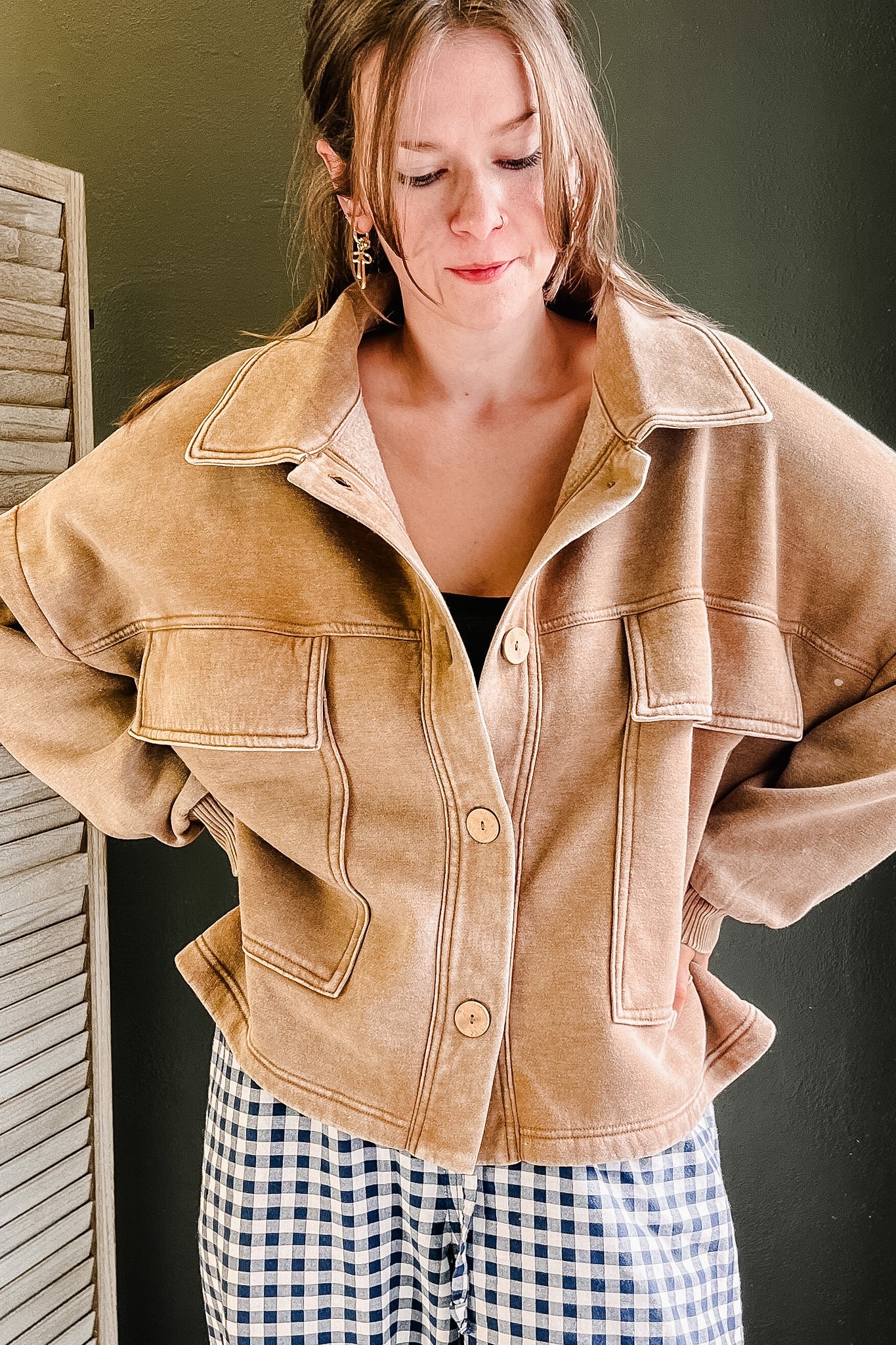 Fleece Cropped Shacket