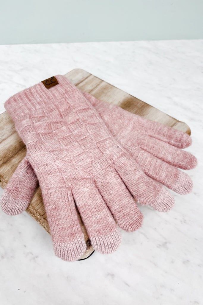 C. C. Textured Knit Gloves
