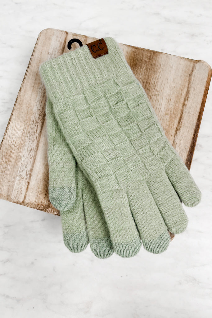 C. C. Textured Knit Gloves