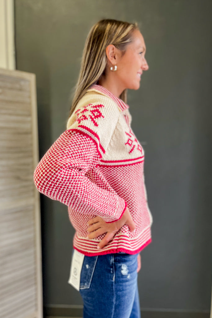 Snowflake Button Up Cardigan