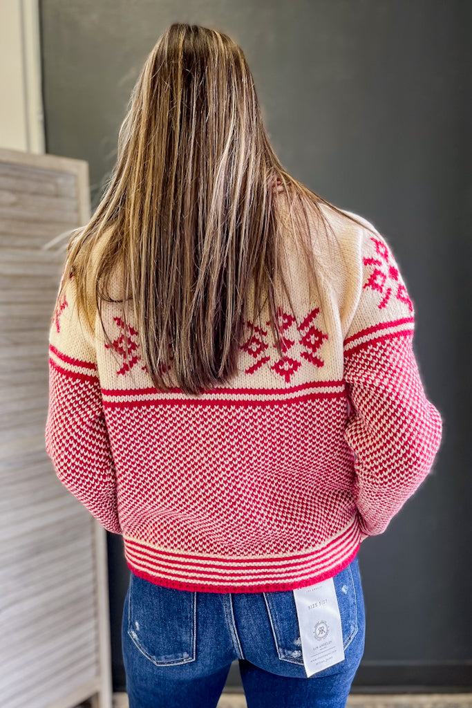 Snowflake Button Up Cardigan