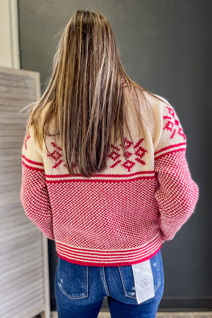 Snowflake Button Up Cardigan