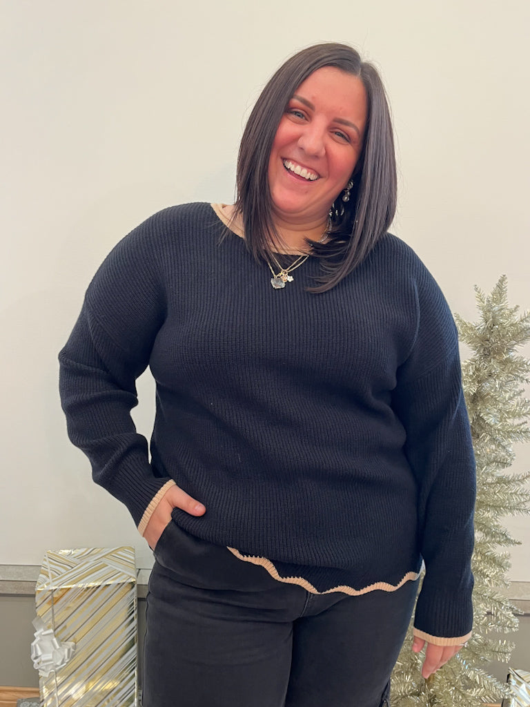 PLUS Scallop Sweater