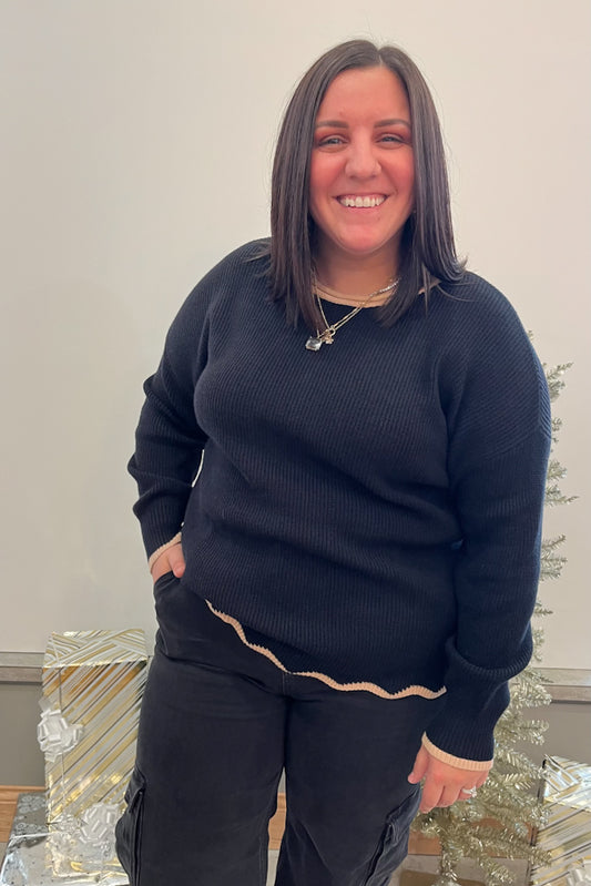 PLUS Scallop Sweater