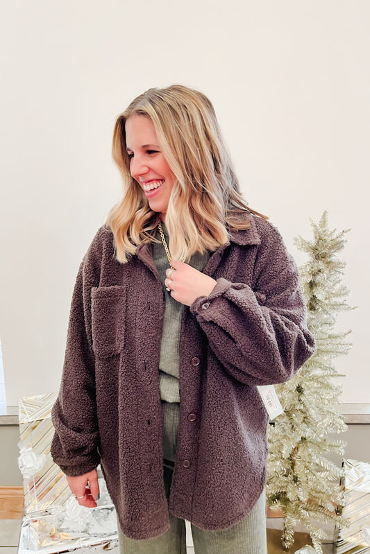 Sherpa Button Up Jacket