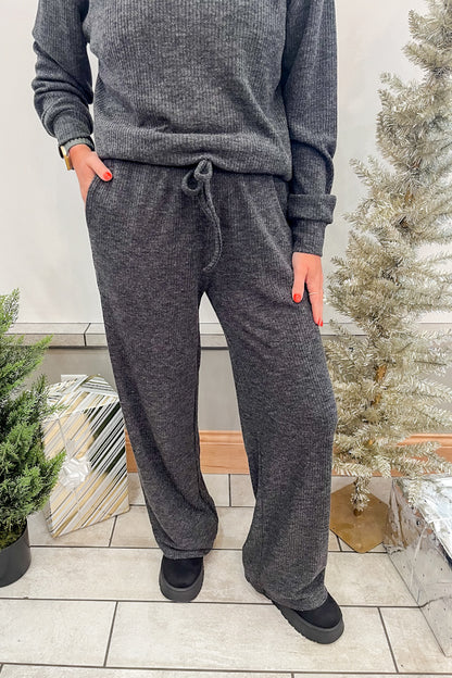 Ribbed Drawstring Lounge Pants
