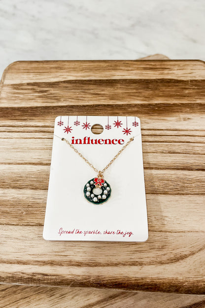 Christmas Wreath Necklace