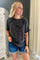 Oversized, mineral washed tee with raglan sleeves black