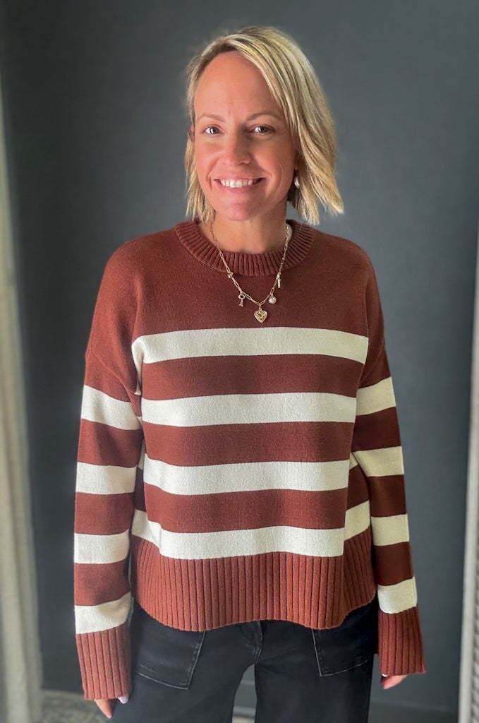 Striped Crew Neck Sweater