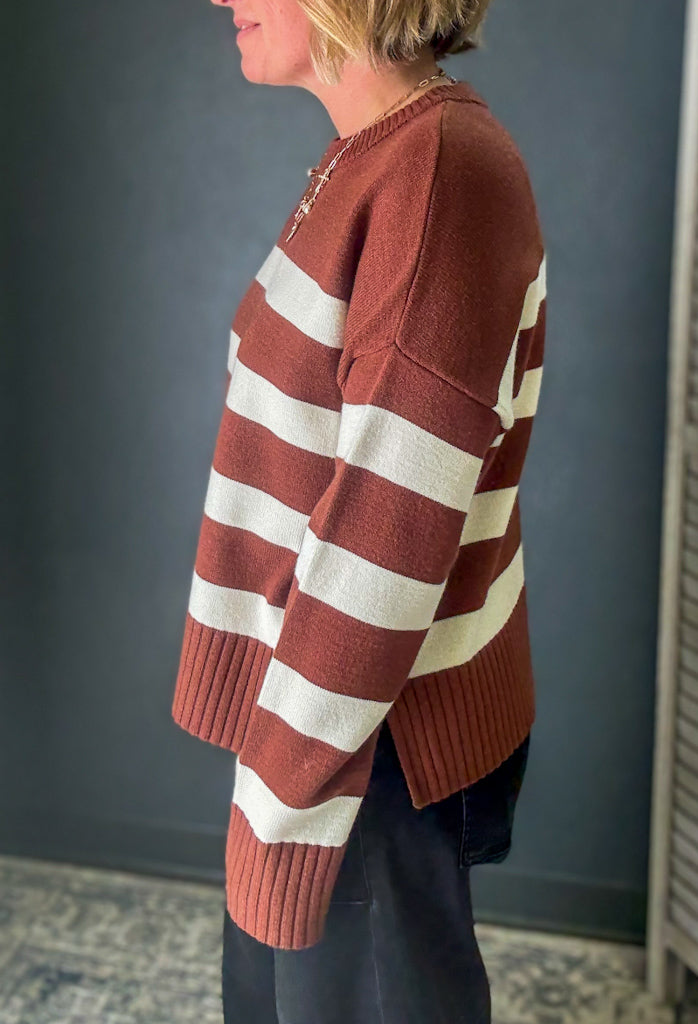 Striped Crew Neck Sweater