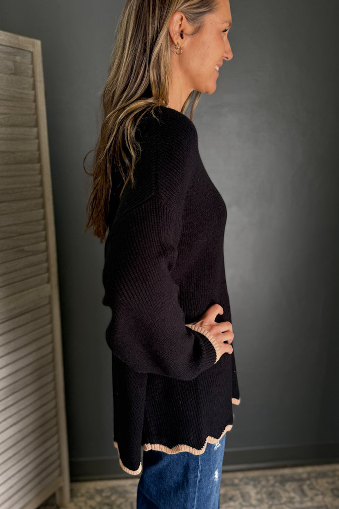 PLUS Scallop Sweater