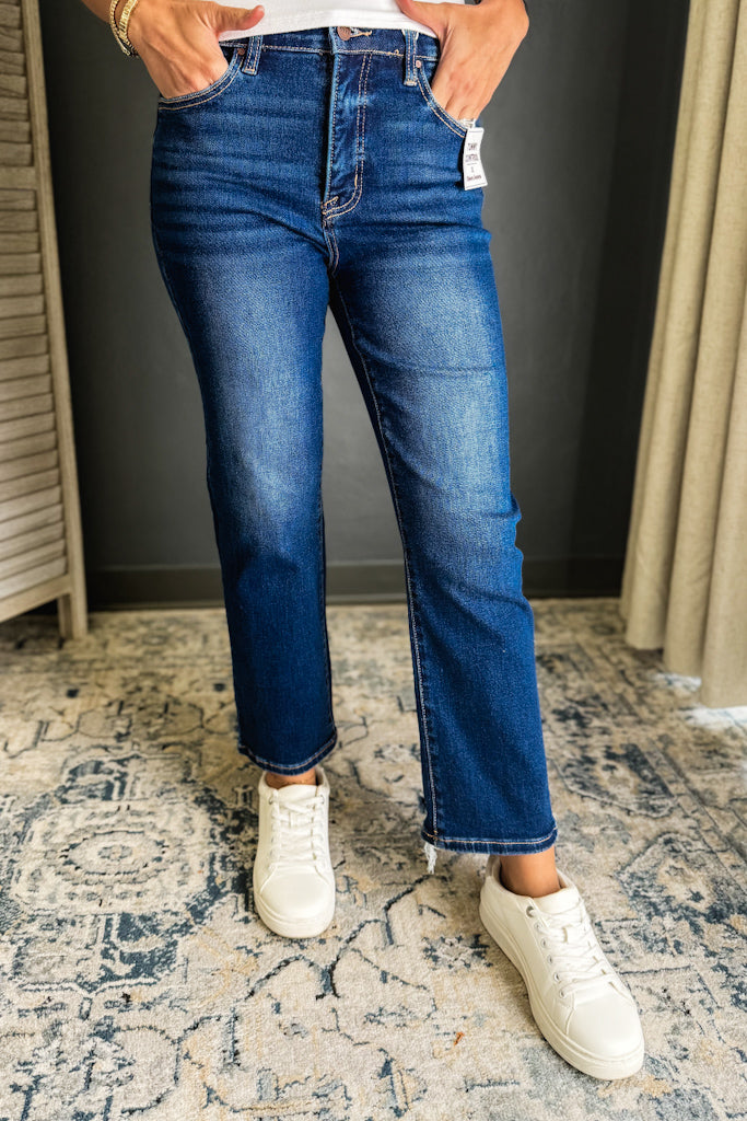 High Rise Cropped Straight