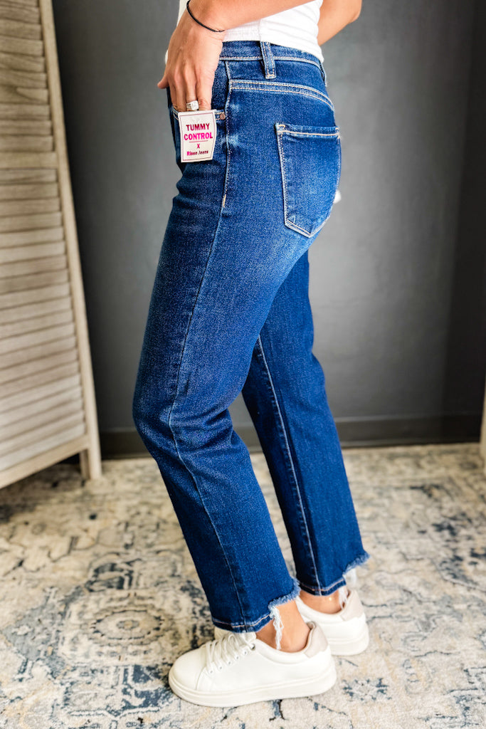 High Rise Cropped Straight