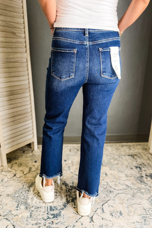 High Rise Cropped Straight