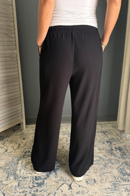 Ribbed Wide Leg Sweatpants