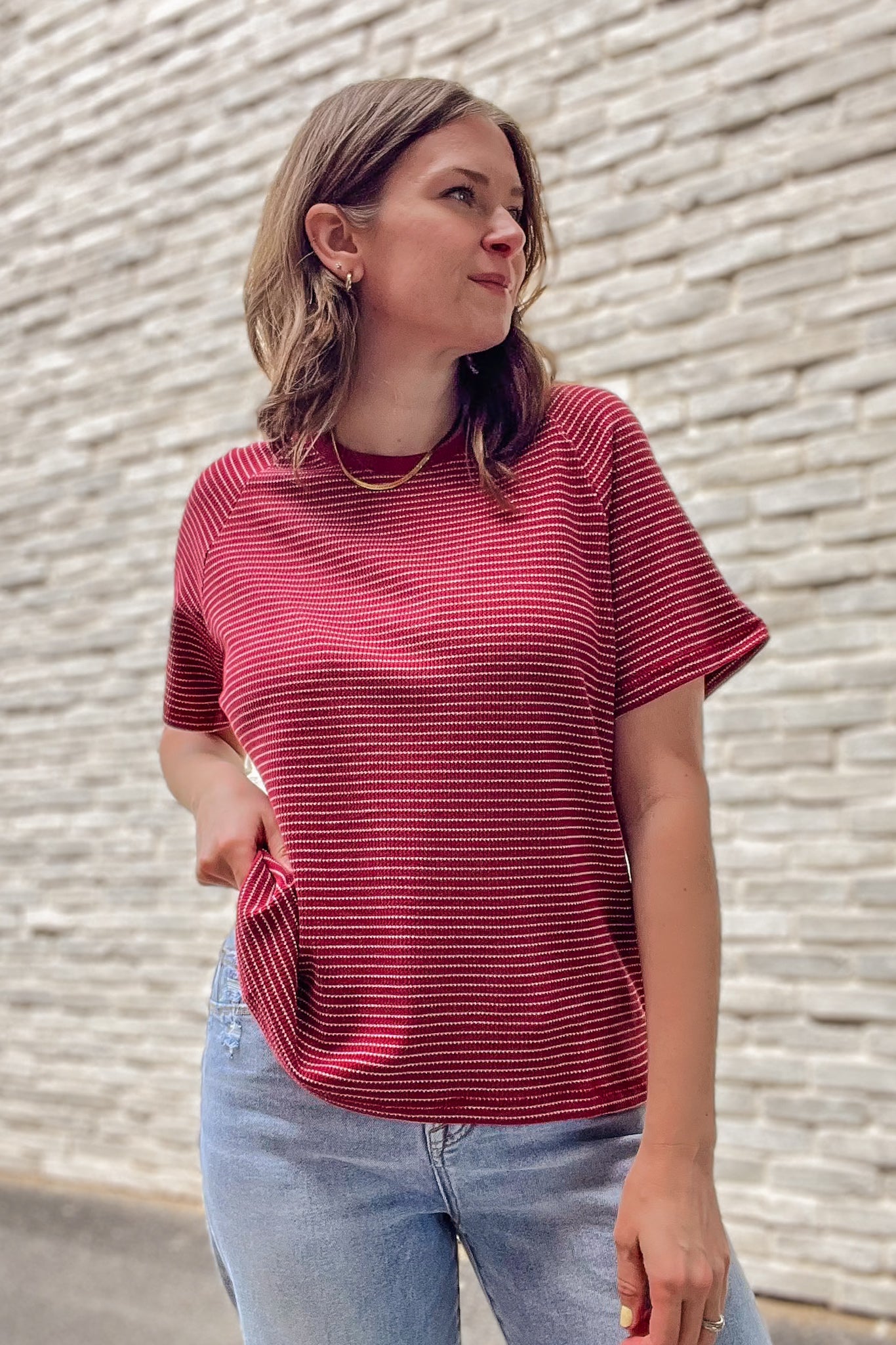 Striped Raglan Top