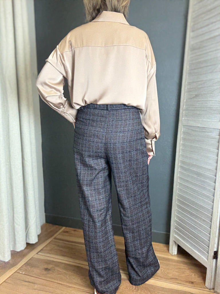 Collared Satin Blouse