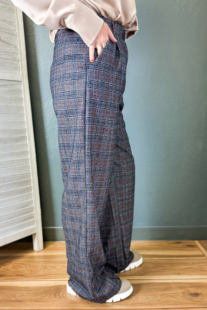 High Waist Plaid Pants