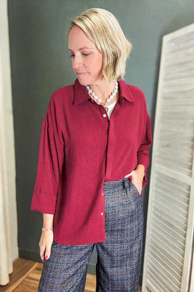 Folded Cuff Button Down