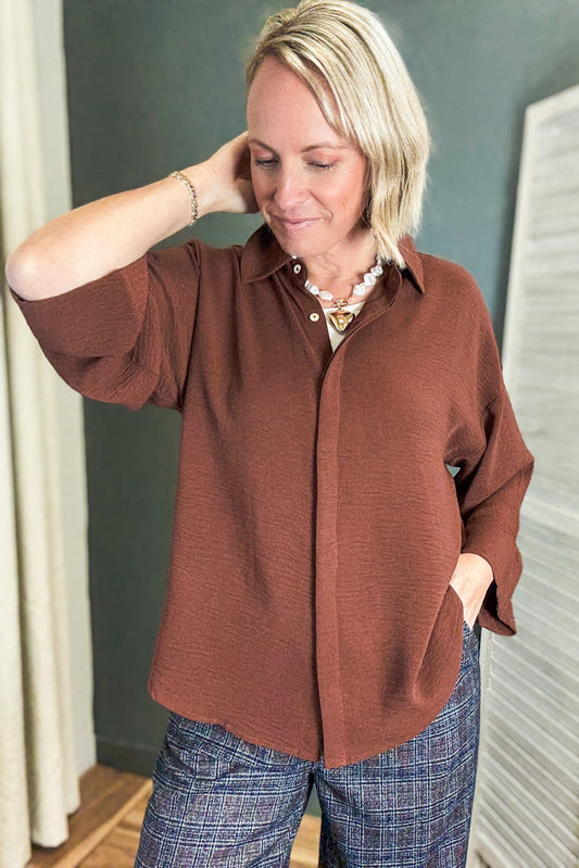 Folded Cuff Button Down