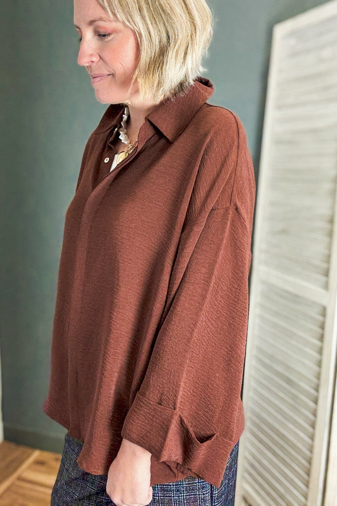 Folded Cuff Button Down