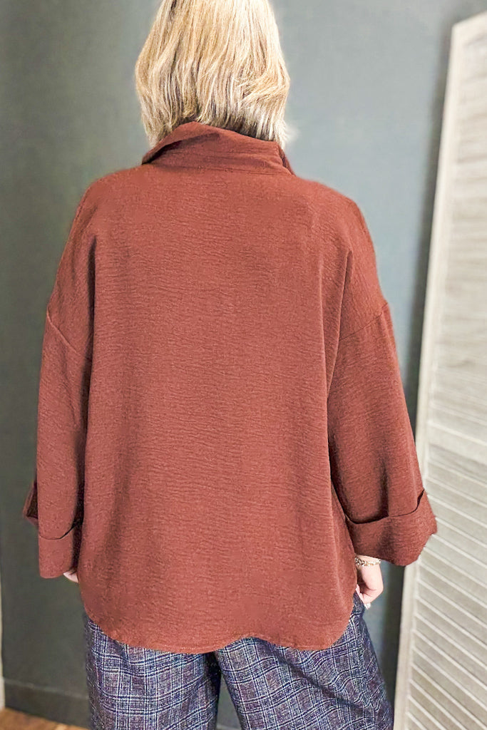 Folded Cuff Button Down