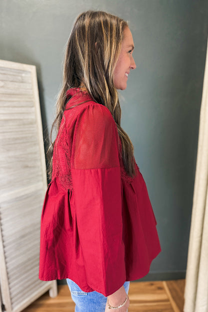 Sheer Crochet Blouse