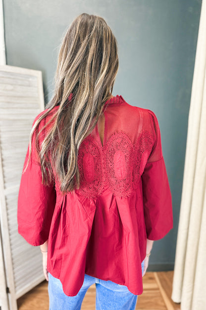 Sheer Crochet Blouse