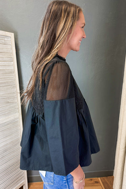 Sheer Crochet Blouse