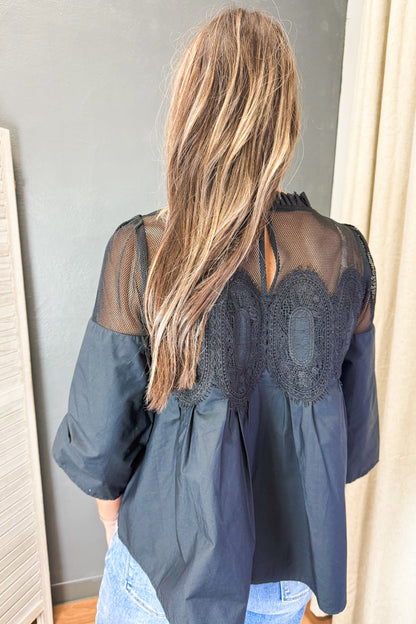 Sheer Crochet Blouse
