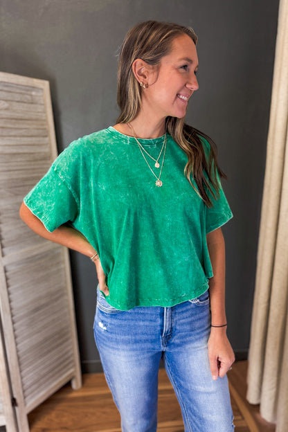 Crinkle Wash Flow Tee