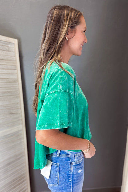 Crinkle Wash Flow Tee